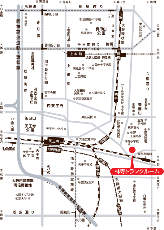 生野区林寺トランクルーム　地図
